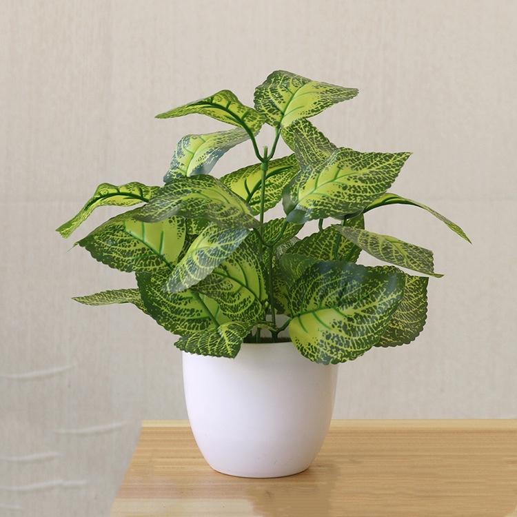Decoração Casa Vaso Planta Artificial, Vaso Arranjo Artificial, Vaso de Plástico Branco Artificial da Loja La Modernize.