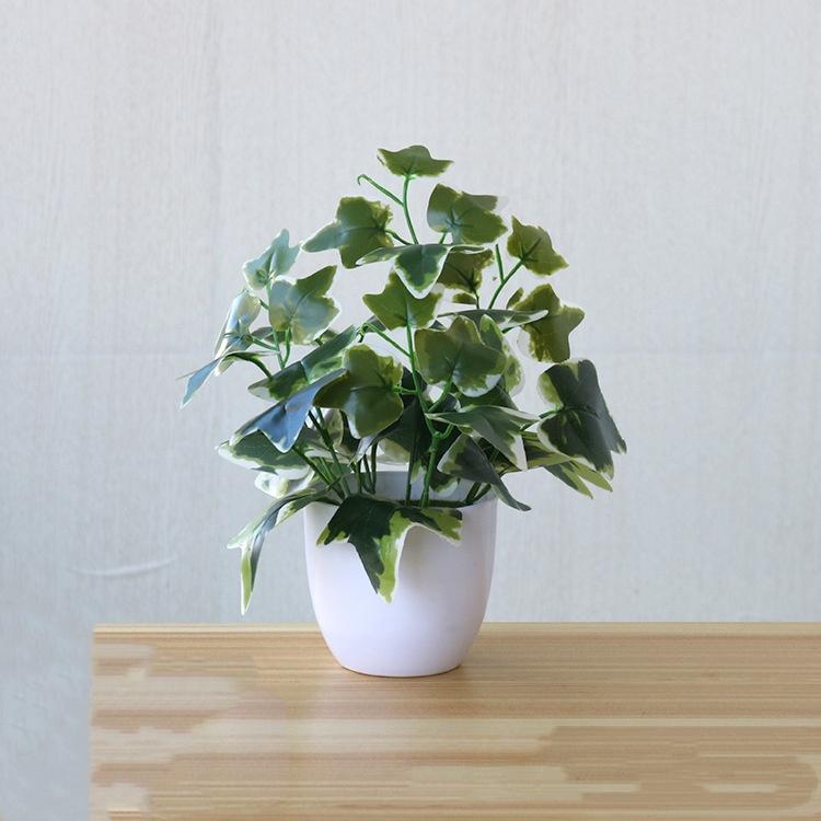 Decoração Casa Vaso Planta Artificial, Vaso Arranjo Artificial, Vaso de Plástico Branco Artificial da Loja La Modernize.