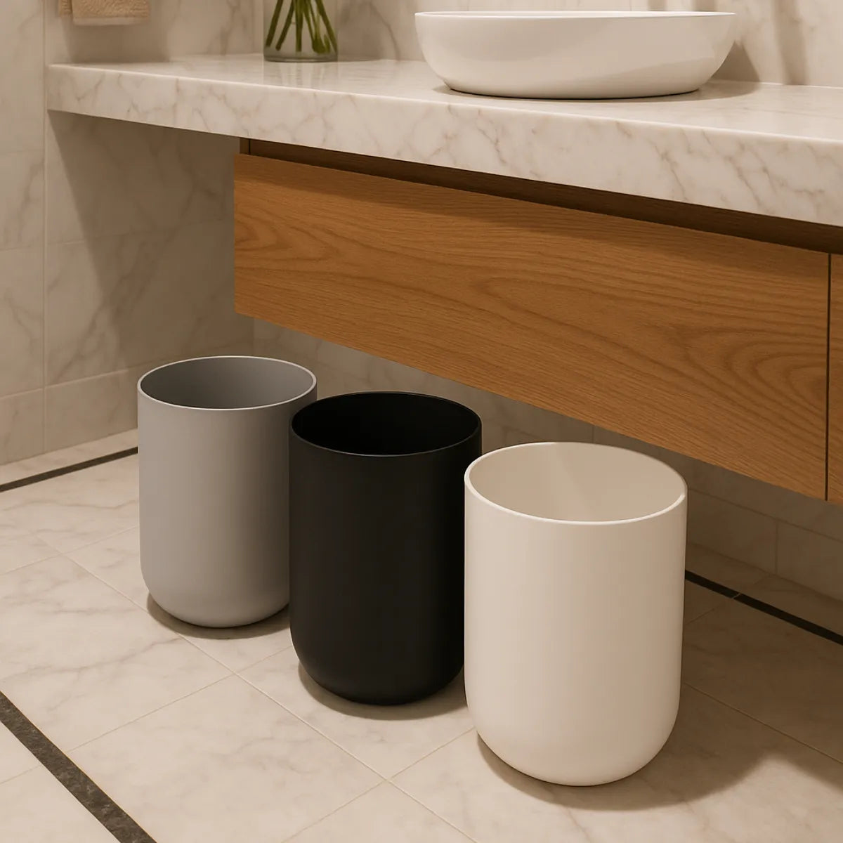 Lixeira para Banheiro Luxo de Grande Capacidade | Modernize