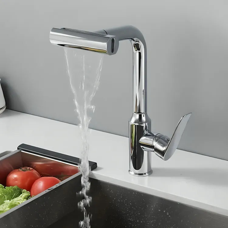 torneira-gourmet-de-bancada-para-cozinha-4-em-1-modernize-foto-torneira-ligada-jato-modo-4