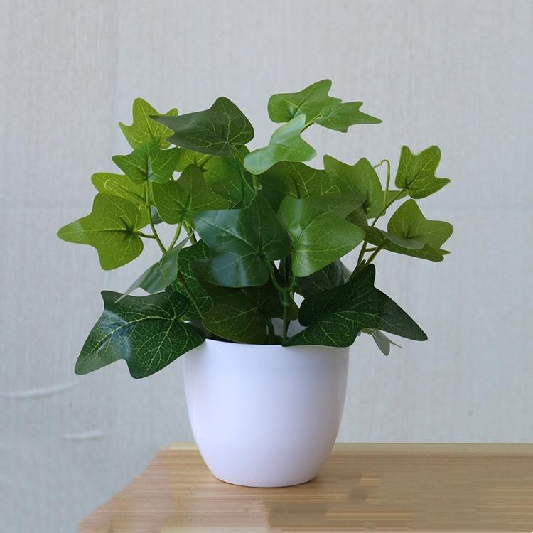 Decoração Casa Vaso Planta Artificial, Vaso Arranjo Artificial, Vaso de Plástico Branco Artificial da Loja La Modernize.